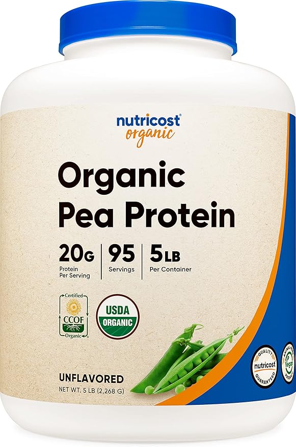 Nutricost Organic Pea Protein Isolate Powder (5LBS)
