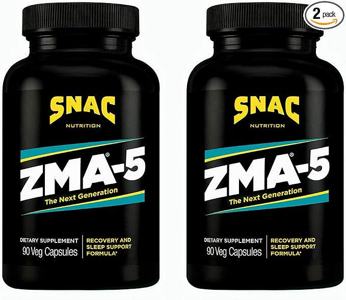 SNAC ZMA-5 Sleep Aid Supplement, Promote 5-HTP, Post 180 Count (2 Pack)