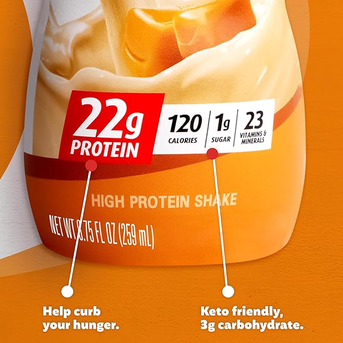 Premier Protein Shake MINIs, Caramel, 22g 120 Calories, 1g Sugar, 8.75fl oz, 12