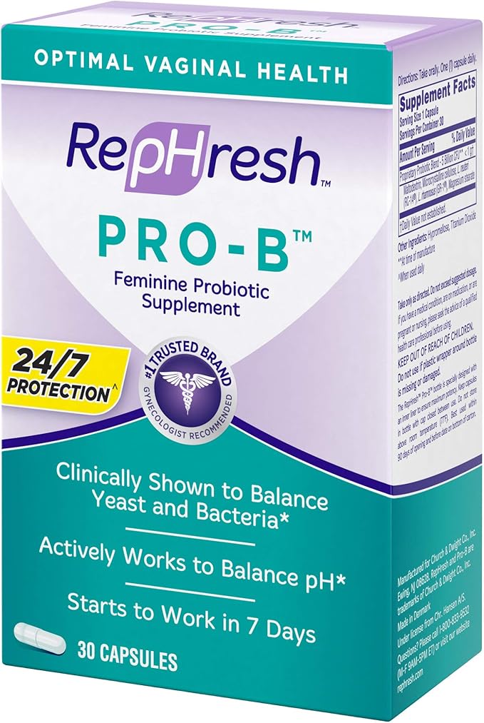 Rephresh Pro-B Probiotic Supplement for Women, 30 Oral Capsules (Pack of 2)