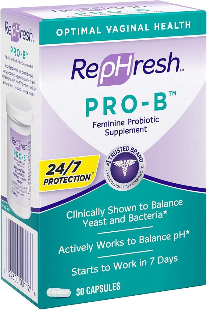 Rephresh Pro-B Probiotic Supplement for Women, 30 Oral Capsules (Pack of 2)