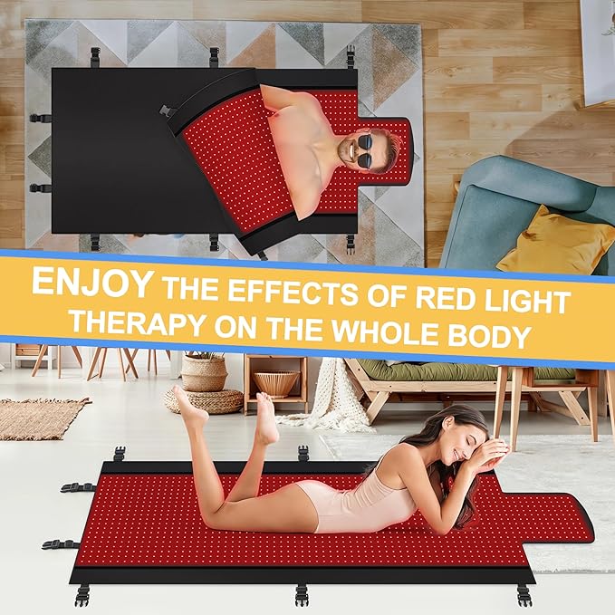 2024 New 3100pcs Dual Wavelength LED 660nm&850nm Red 71''x 33''(Black) 33''(Black)