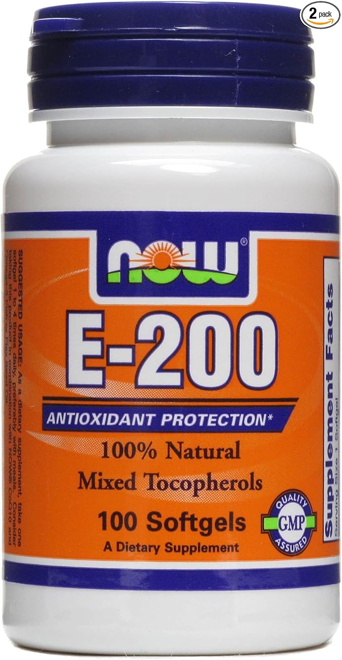 Vitamin E-200 IU 100 Softgels (Pack 2)