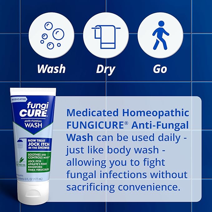 FUNGICURE Medicated Anti-Fungal Jock Itch Wash, 6 Fl