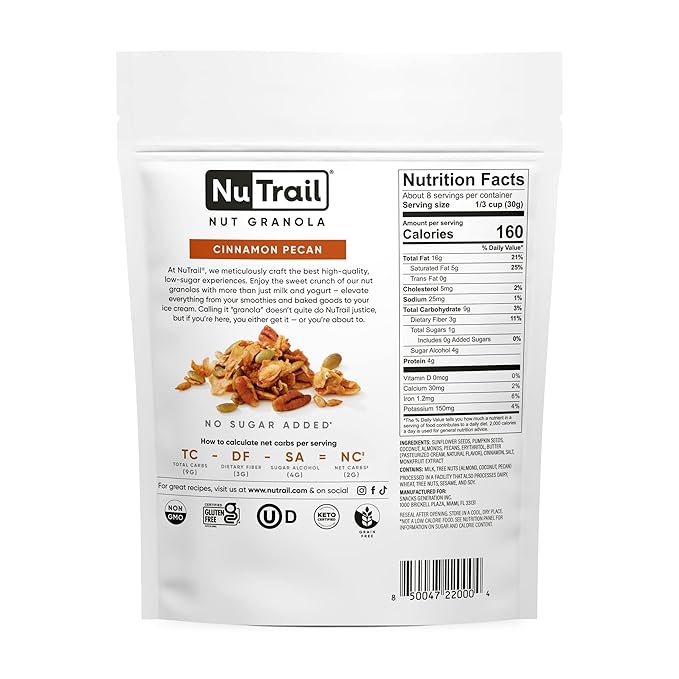 NuTrail Nut Granola Cereal, Cinnamon Pecan, 8 Ounce 6)…