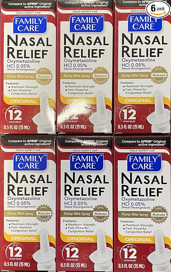 Assured Nasal Relief Spray, 12 Hour 0.5 fl. (6 Pack)