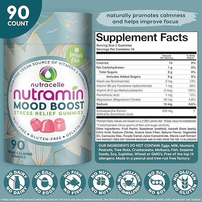 Nutracelle NUTRAMIN Mood Boost Multivitamin Gummy (90 Count)