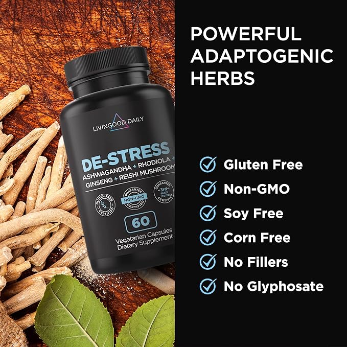 Livingood Daily De-Stress Relief Supplement, 60
