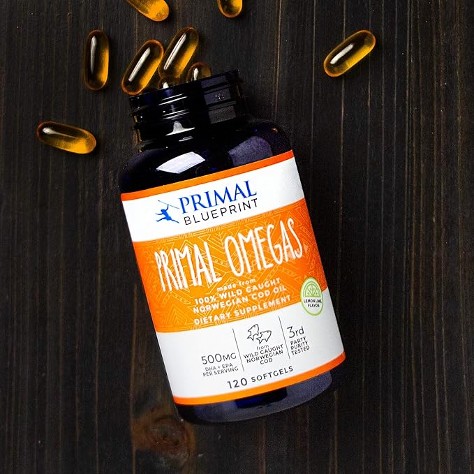 Primal Blueprint Primal Omegas, Omega-3 Fatty 120 Count