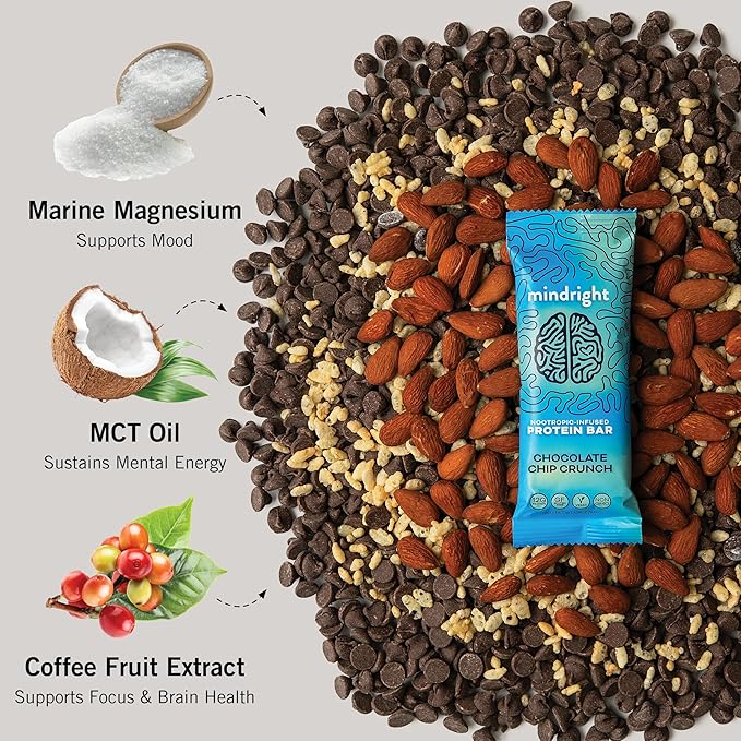 Mindright Superfood Vegan Protein Bar 12 (Chocolate