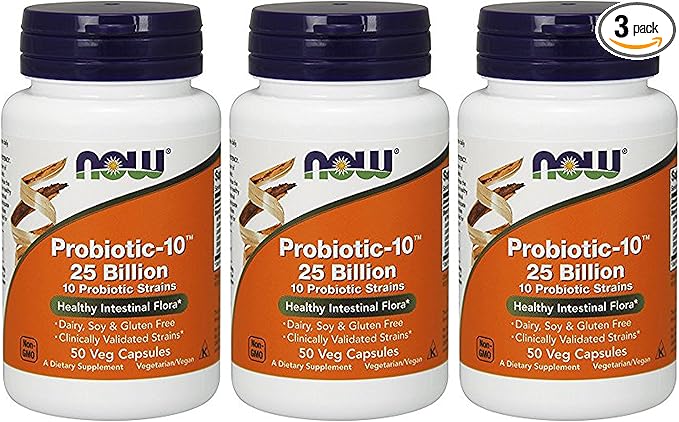 NOW Foods - Probiotic-10 25 Billion (3 X 50 Count)