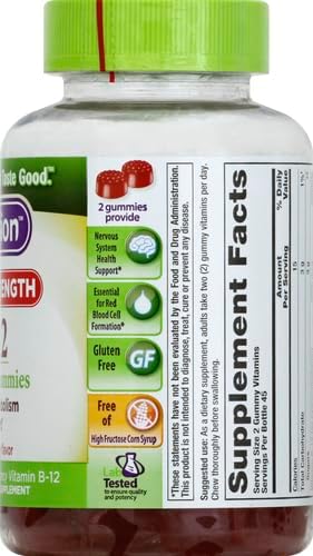 Vitafusion Extra Strength Vitamin B12 Gummy 1 Brand, 45 Day 90 Count