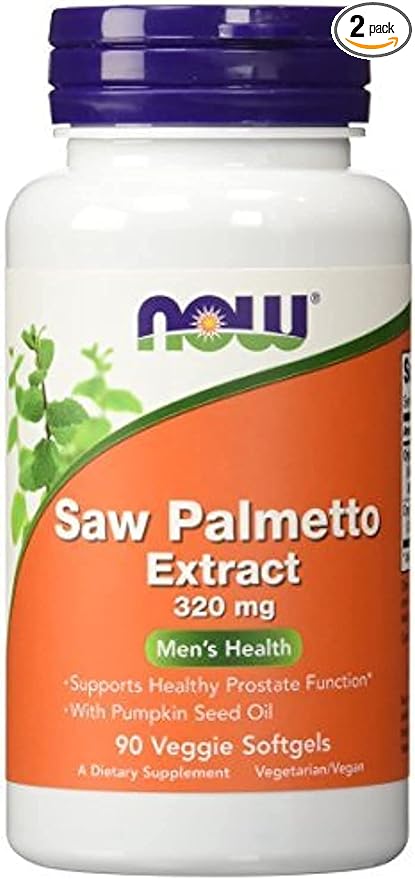 NOW Foods Saw Palmetto Extract 320 mg - 90 Softgels (Pack of 2) - 180 Total Softgels