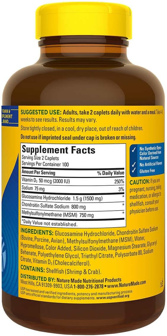 Nature Made TripleFlex Triple Strength + D3, 200 200 Caplets