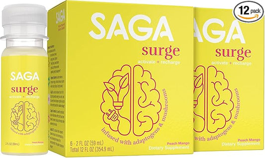 SAGA Organic Energy Shots CoQ10 & 2oz Shots (12-Pack)