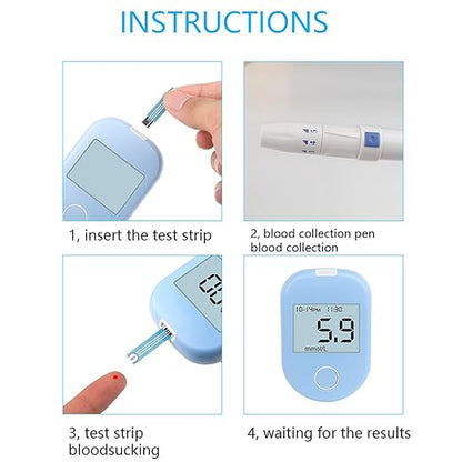 ThreeH Blood Glucose Meter Kit 50 Blood 1 Glucometer 50 Lancets 1 Lancing