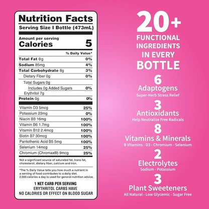 DRNX 12 Pack Adaptogenic Waters Complete 5 Calories