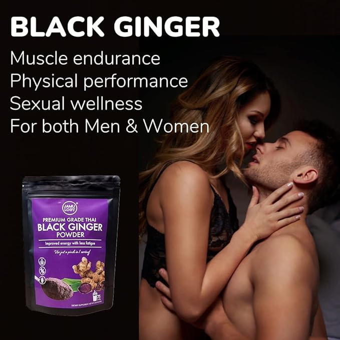 Thai Black Ginger Powder Herbal Supplement, 2.65 Ounce