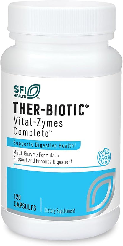 Klaire Labs Ther-Biotic Vital-Zymes Complete Digestive Enzymes 20 Active (120 Count)