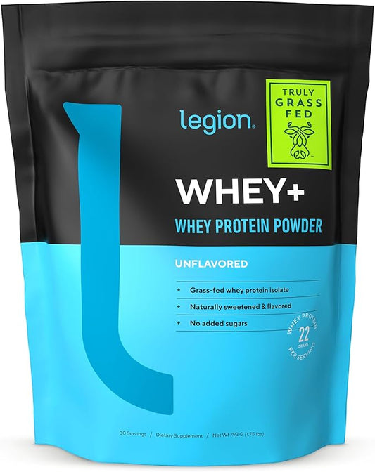 LEGION Whey+ Unflavored Whey Isolate Protein 30 Servings…