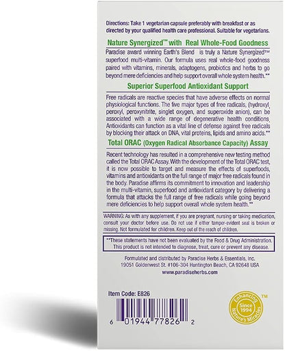 Paradise Herbs - Earth’s Blend® Superfood 60 Count