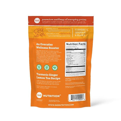 360 Nutrition Turmeric Supplement with Ginger 2 Pack 3.3 oz