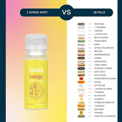 SAGA Organic Energy Shots CoQ10 & 2oz Shots (12-Pack)