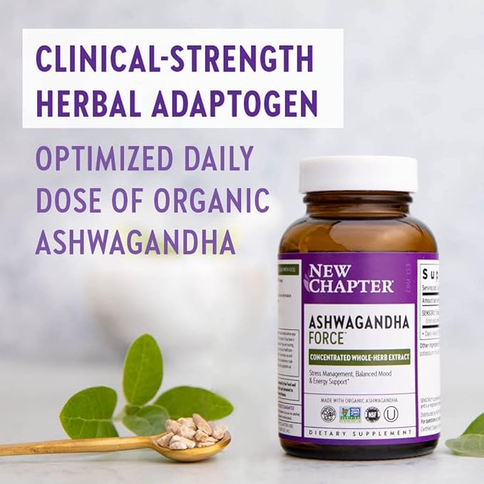 New Chapter Organic Ashwagandha Supplement, One 60 Count