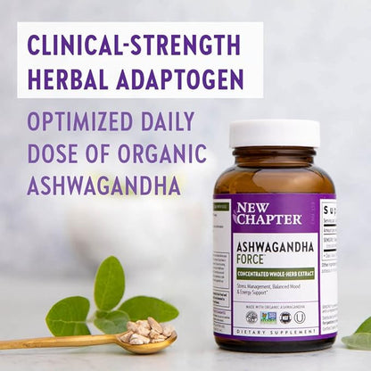 New Chapter Organic Ashwagandha Supplement, One 60 Count