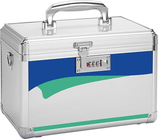 Medicine Lock Box With Combination Lock 11.2 x 7.6 x 7.6 Inches