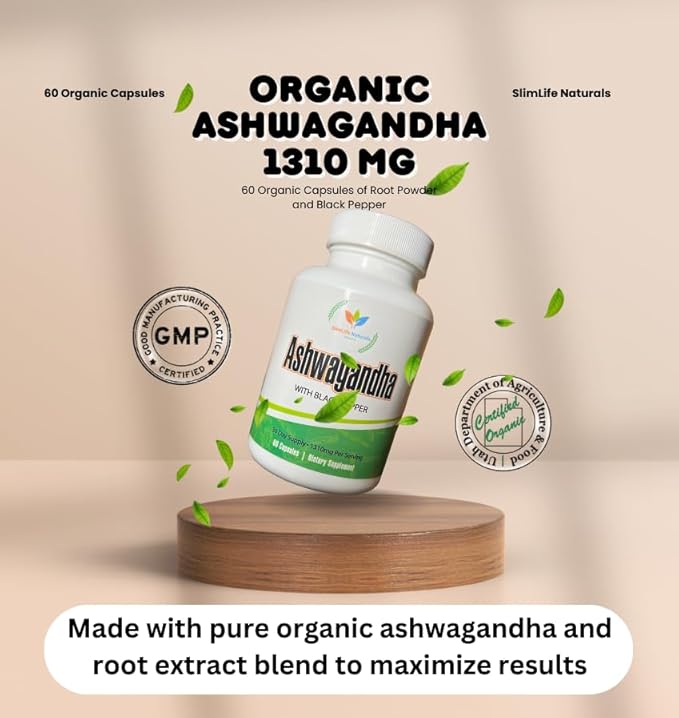 Organic Ashwagandha 1310 mg 60 Organic