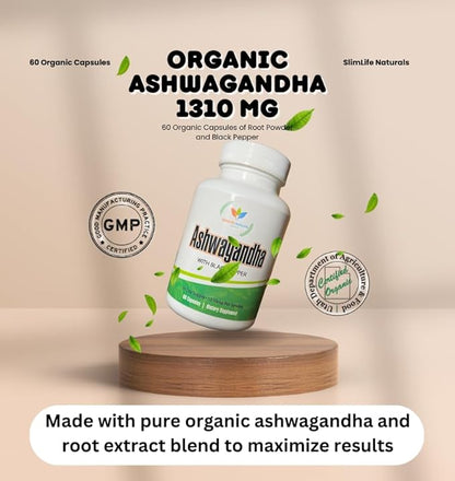 Organic Ashwagandha 1310 mg 60 Organic