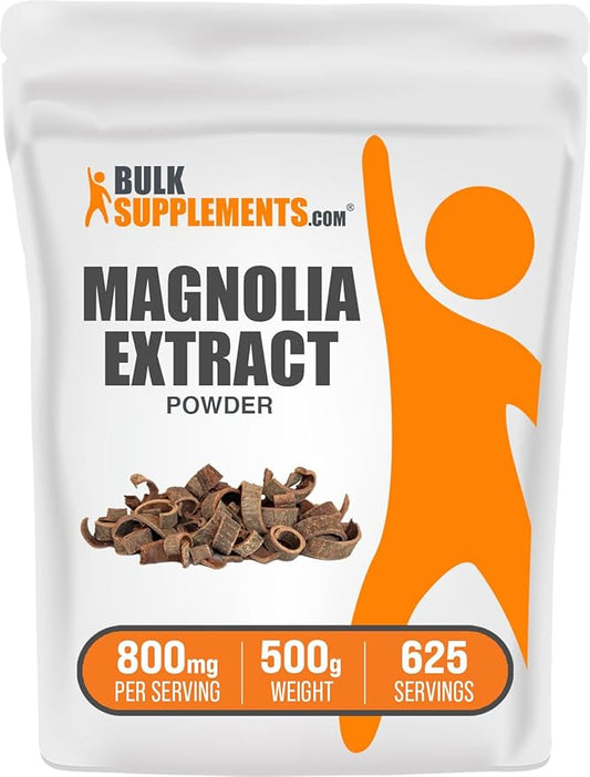 BulkSupplements.com Magnolia Bark Extract Powder 800mg per 500g (1.1 (1.1 lbs) 1)