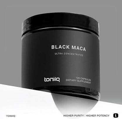 40,000mg Pure Black Maca Root Extract - Ultra Concentrated 20:1 Single Origin Wildcrafted Third-Party Tested Black Maca Powder Capsules for Men & Women - Peruvian Black Macca Root Powder -120 Veg Caps