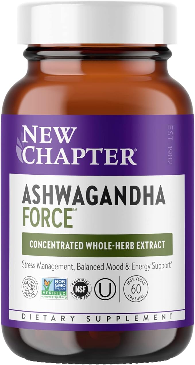 New Chapter Organic Ashwagandha Supplement, One 60 Count