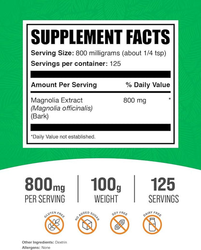 BulkSupplements.com Magnolia Bark Extract Powder 800mg per 100g (3.5 (3.5 oz) 1)