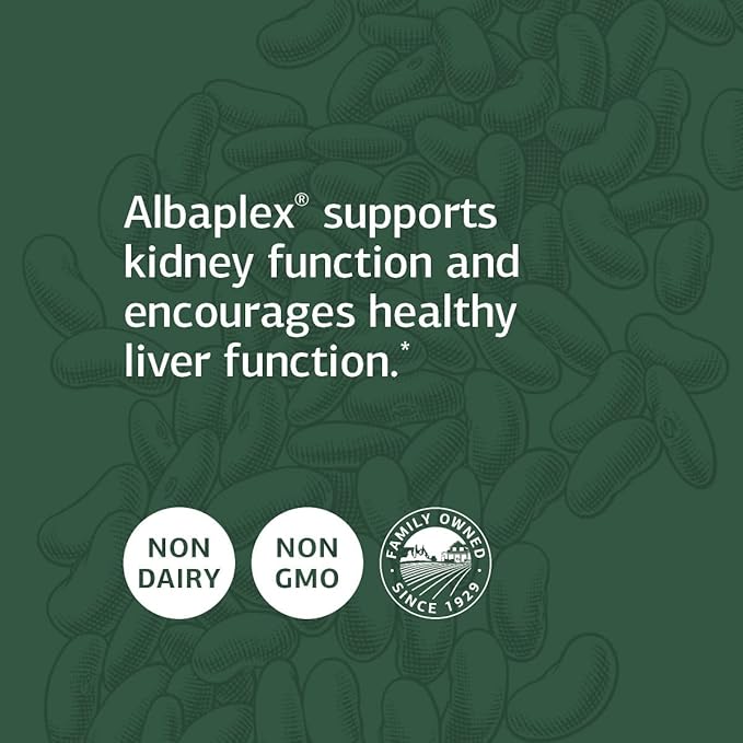 Standard Process Albaplex - Immune Support, Kidney Support, and Liver Support with Vitamin A, Vitamin C, Niacin, Vitamin B6, Oat Flour, Spanish Moss - 150 Capsules