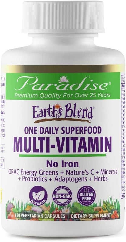 Paradise Herbs, Earth's Blend, Multivitamin, No 48 Organic B12, C, K2, Daily