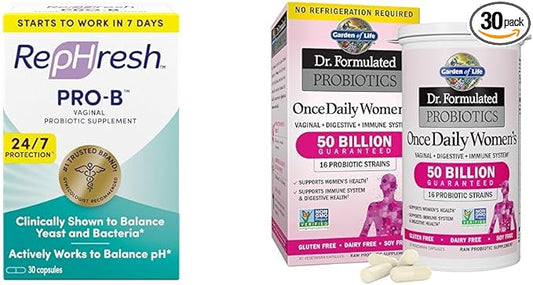 Rephresh Pro-B Probiotic Supplement for Women, 30 Oral 16 Strains, 50 Billion, 30 Capsules
