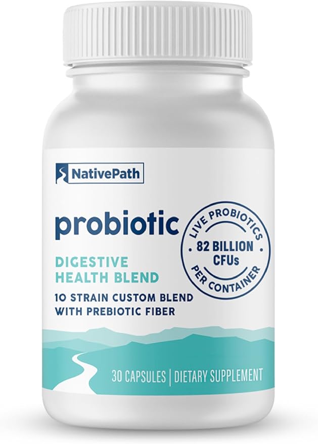 NativePath Daily Probiotic, 10-Strain Custom Blend 82 Billion 30 Count