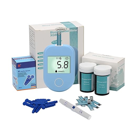 ThreeH Blood Glucose Meter Kit 50 Blood 1 Glucometer 50 Lancets 1 Lancing