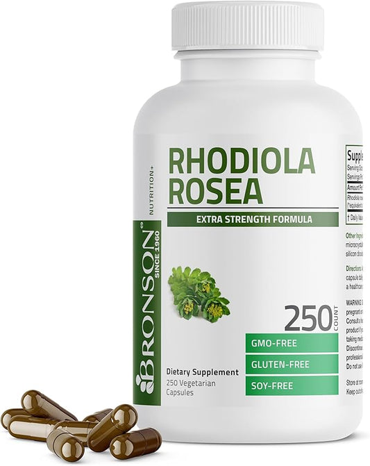Bronson Rhodiola Rosea Vegetarian Capsules 250 Count