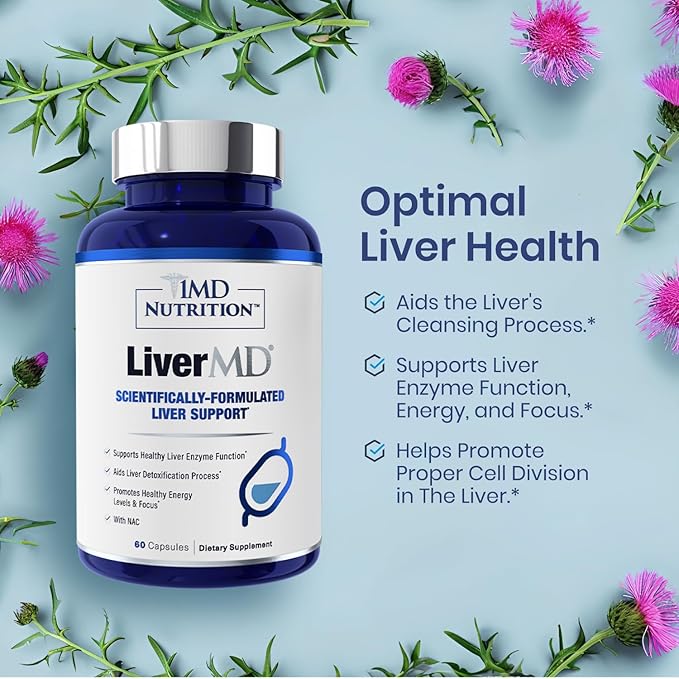 1MD LiverMD - Liver Support Supplement 60 Capsules (2-Pack)