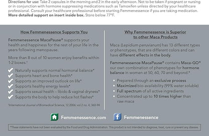 Femmenessence MacaPause – Clinically Proven 360 Organic 90-Day Supply