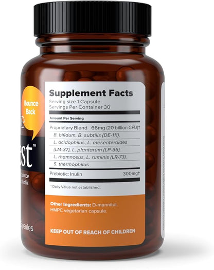 Antibiotic Antidote Probiotics to Rebalance Body After Taking Antibiotics, 20 Billion CFU, Non-GMO and Gluten Free, 30 Capsules