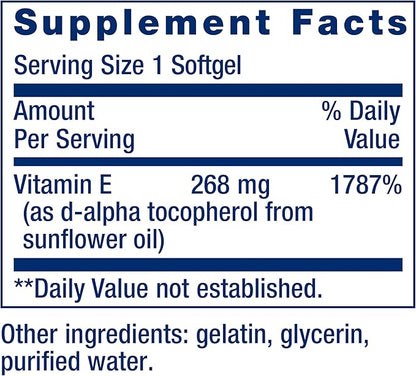 Life Extension 268mg Super Vitamin E 5000IU Vitamin D3 -