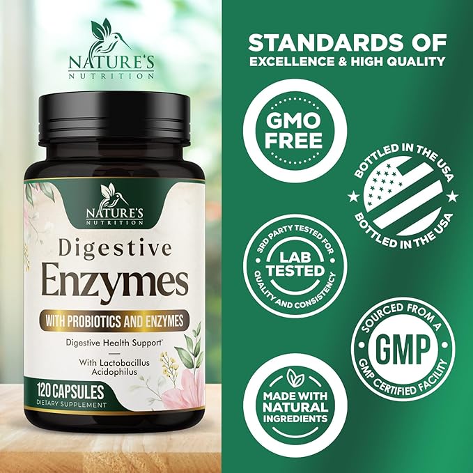 Digestive Enzymes with Probiotics 120 Capsules