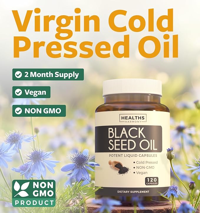 Black Seed Oil 120 Softgel 500mg Each, 1000mg Per 2 Capsule