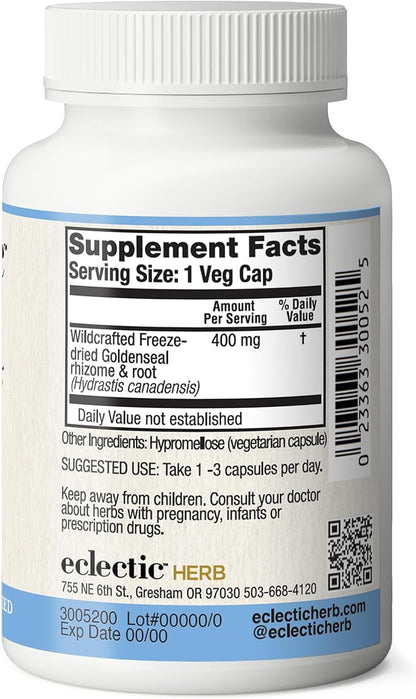 Eclectic Institute Raw Freeze-Dried Goldenseal Capsules 100 CT