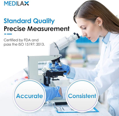 Medilax Ketone Monitor and Glucose Meter Kit 10 Ketone 10 Glucose